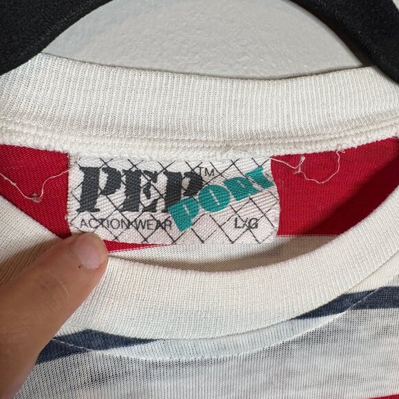 Vtg. single stitch Waterloo University striped tee - Picture 4 of 6